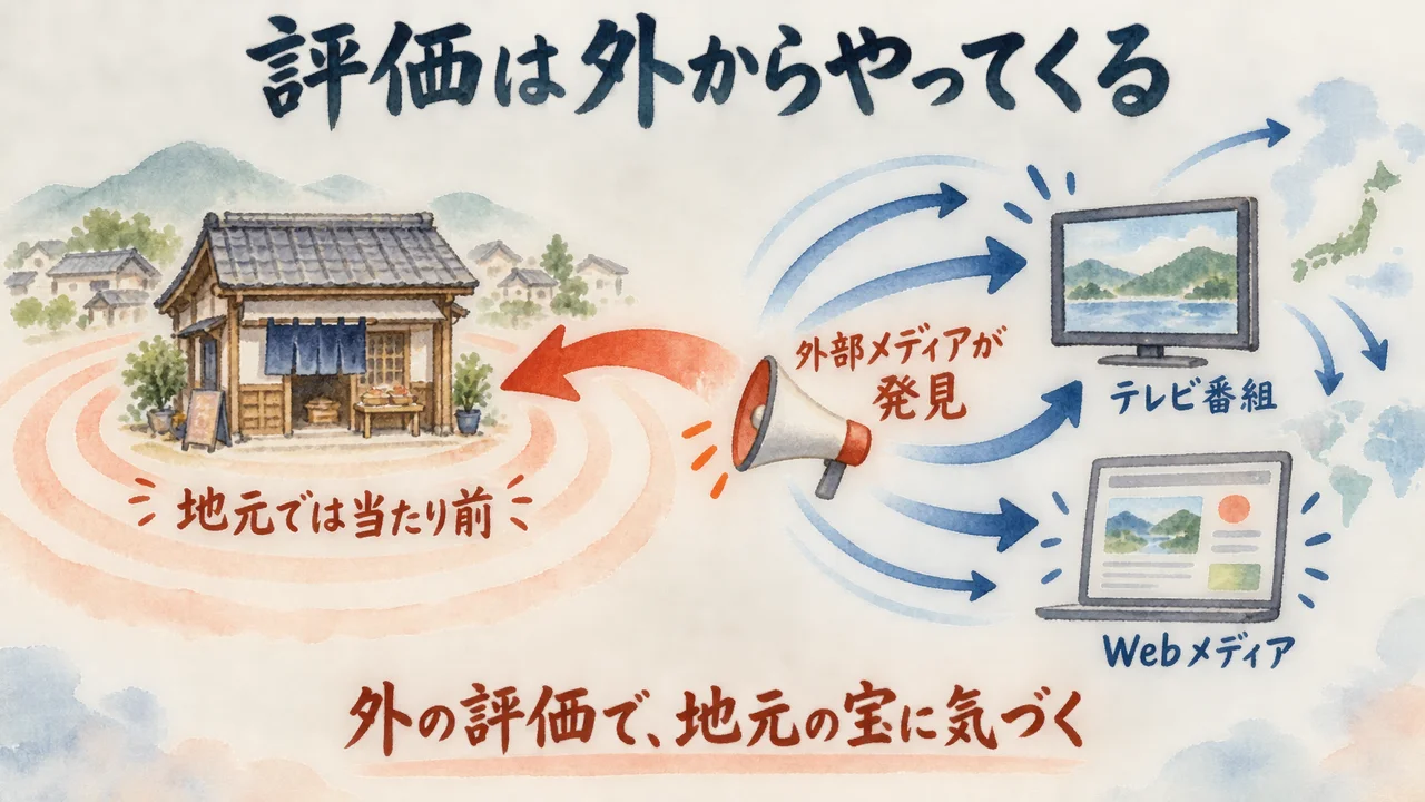 評価は外からやってくる 図解