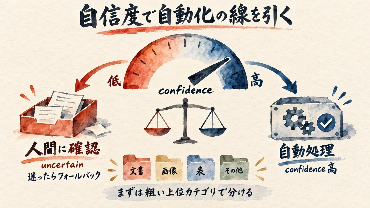 「confidenceを設計の部品として使う」。精度より使える不確かさ