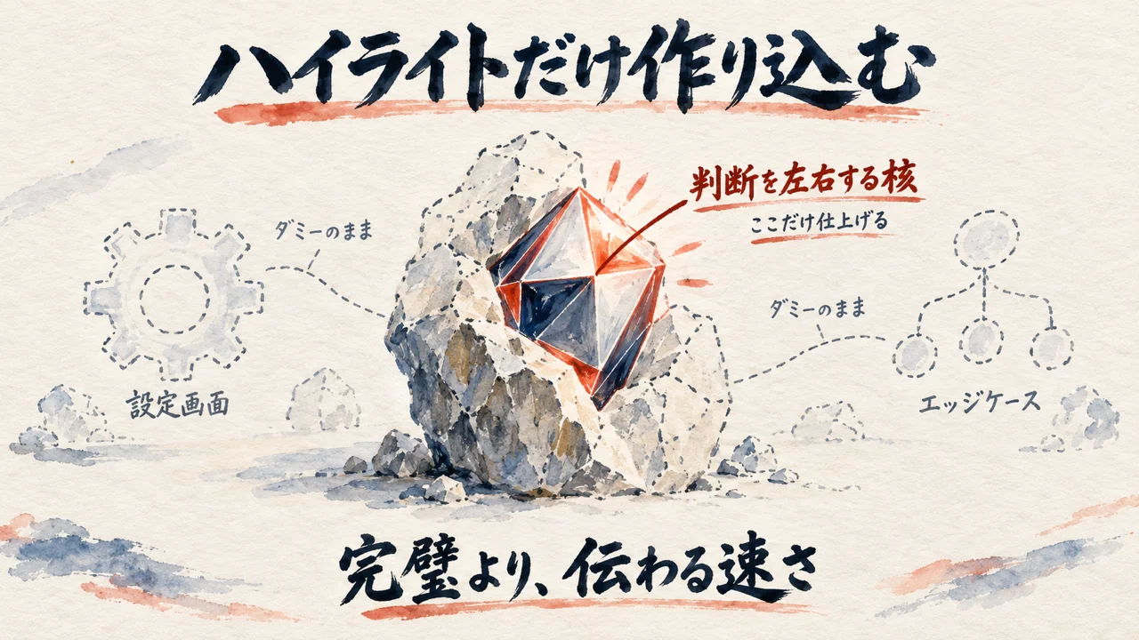 ハイライトだけ作り込む 図解
