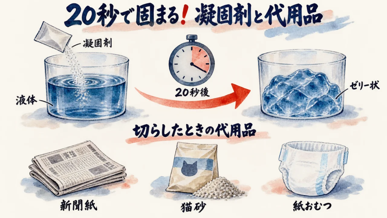 20秒で固まる凝固剤と、AIが出した「代用品」の落とし穴