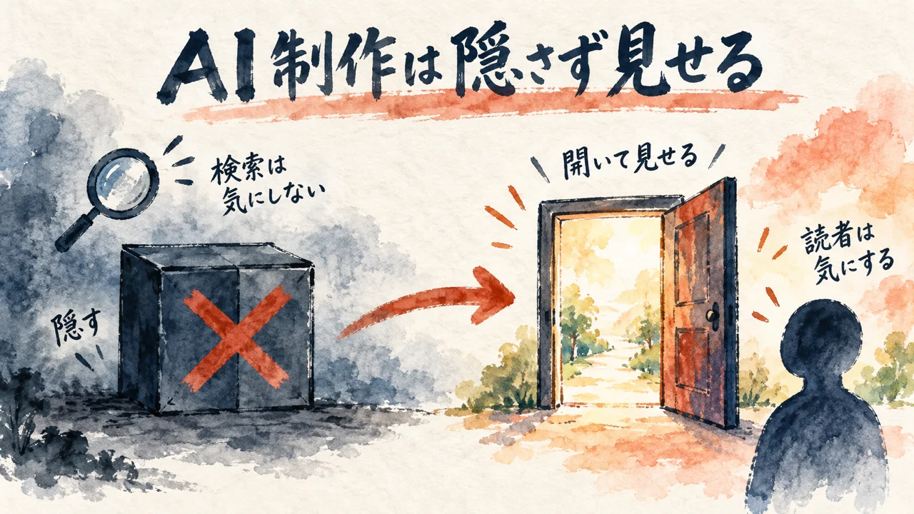 Googleは気にしなくても隠さないというスタンスの図解