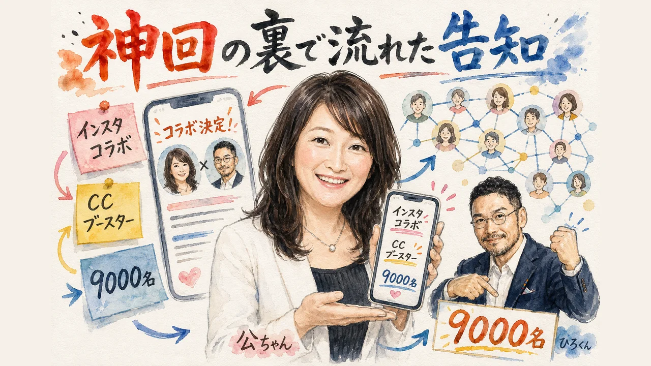 神回の裏で流れた告知の図解