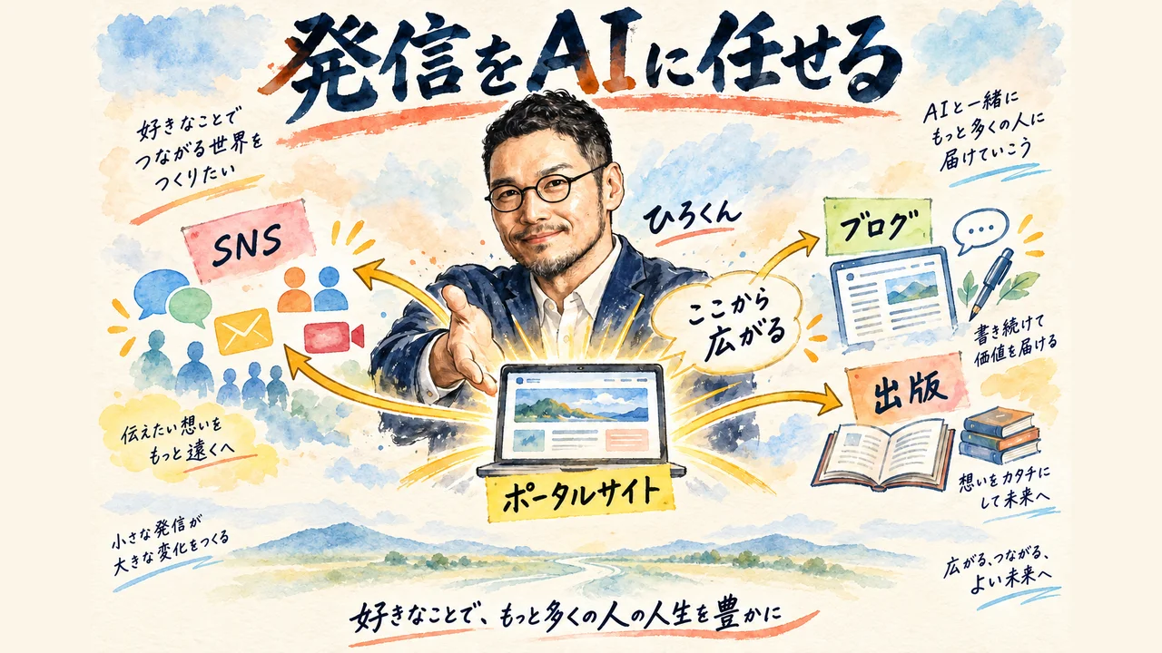 ポータルサイトを起点に発信をAIへ任せていく構想 グラレコ