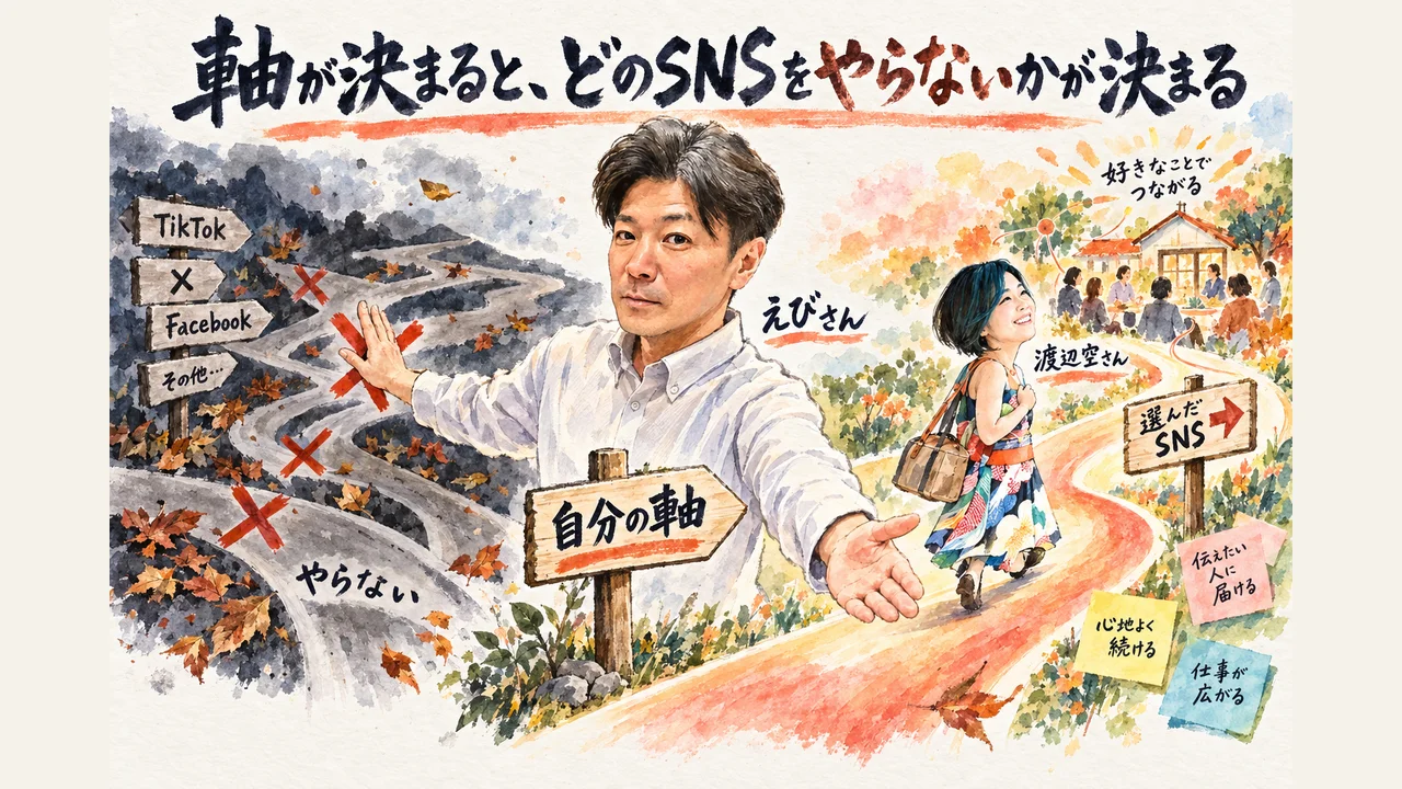 軸が決まるとやらないSNSが決まる 図解