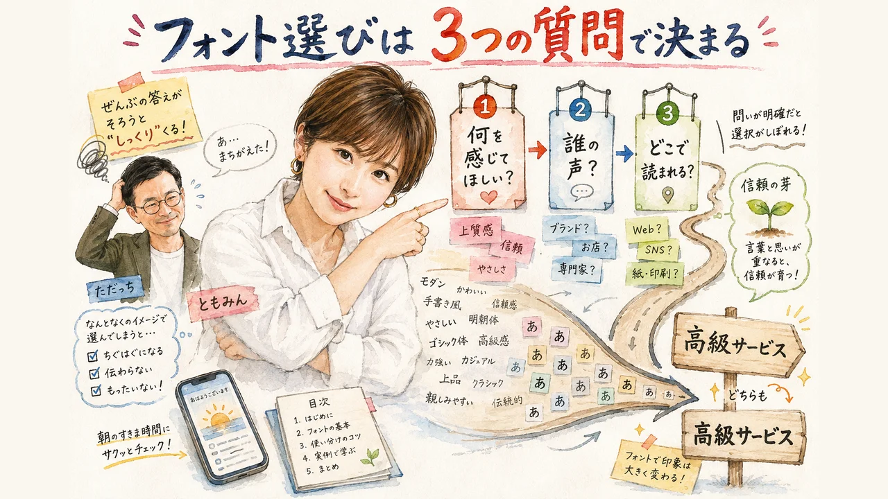 フォント選びは3つの質問で決める
