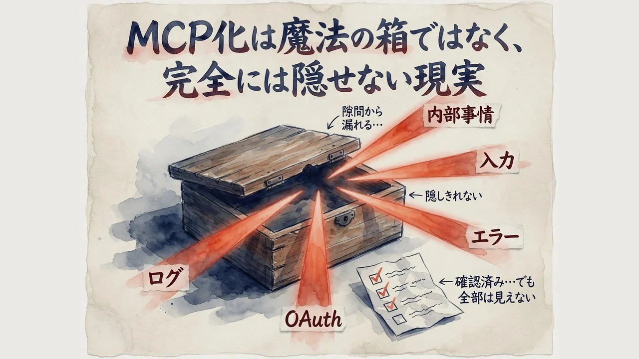 MCP化は完全秘匿ではないという図解