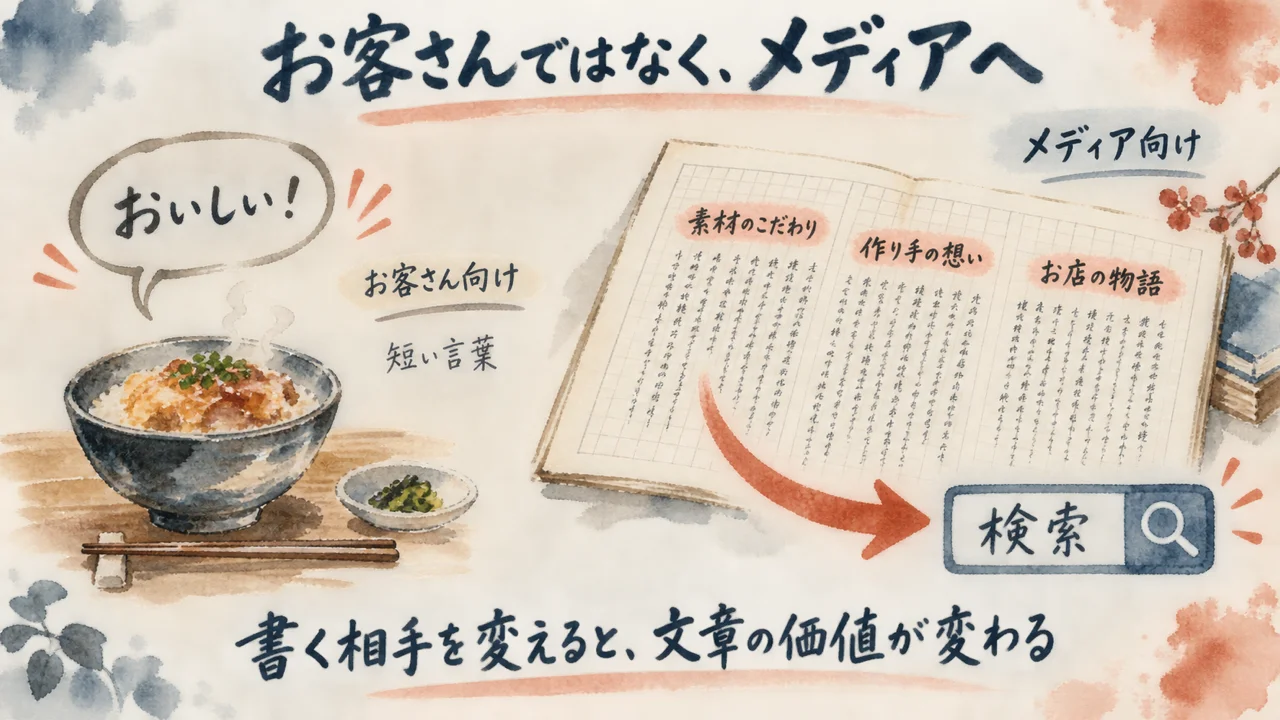 お客さんではなくメディアへ書く 図解