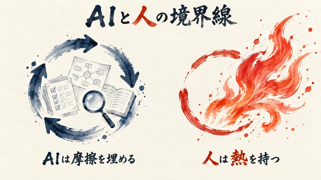 AIと人の境界線の図解