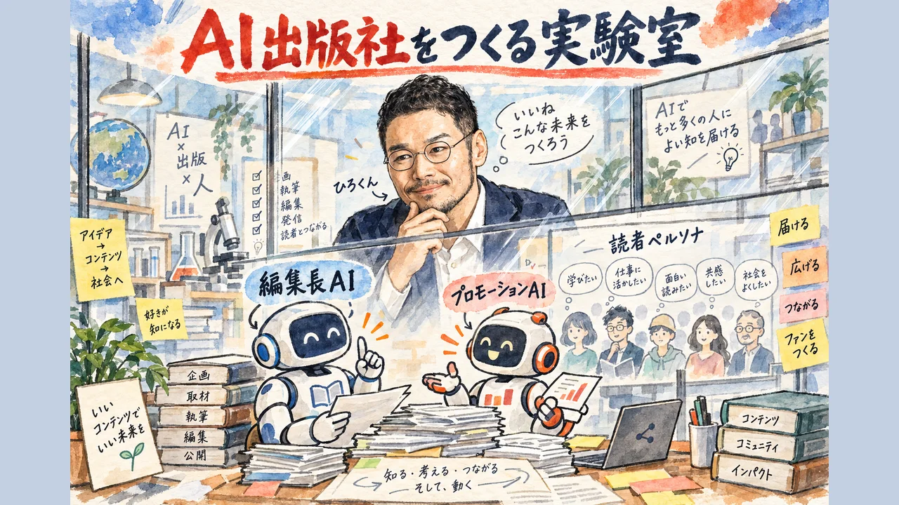 AIワールド実験室でAI出版社を作る 編集長AI・プロモーションAIとペルソナ読者 グラレコ