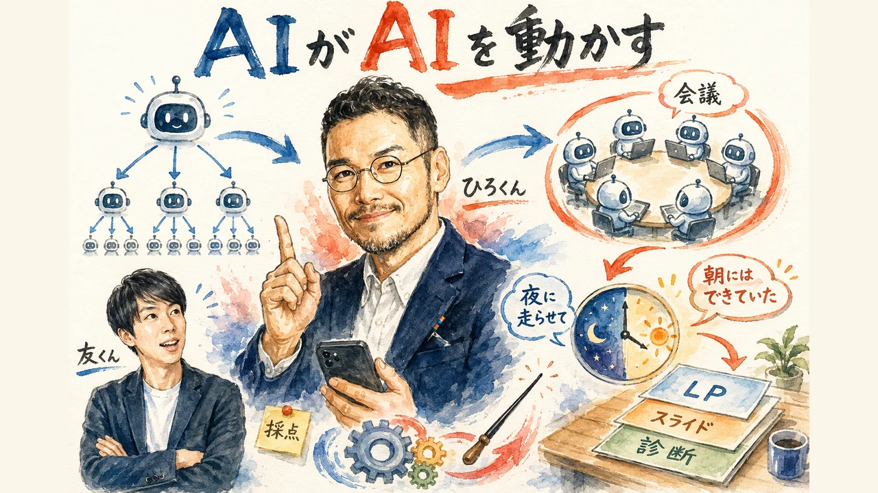 統括役のAIが複数のAIを動かす仕組みを整理した図解