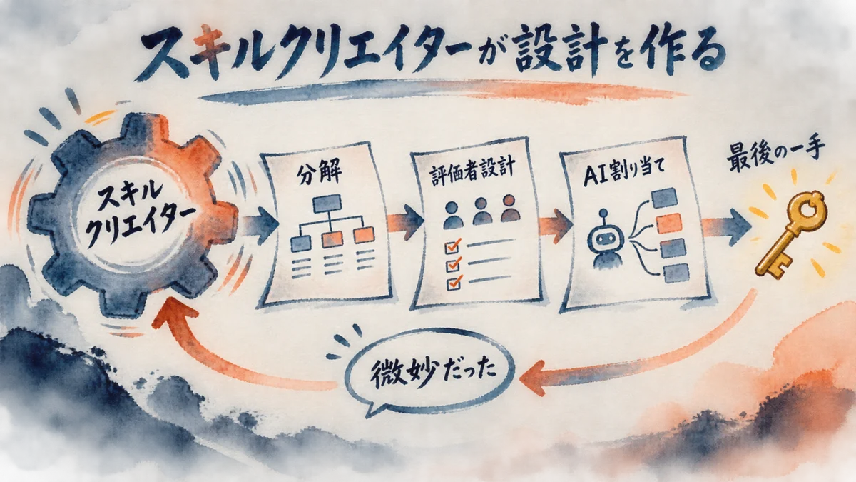 スキルクリエイターが設計そのものを自動で作ってくれる図解
