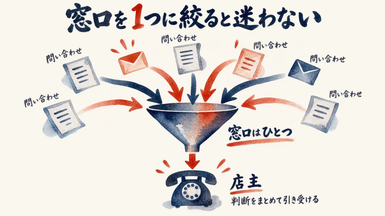 窓口を1つに絞る 図解
