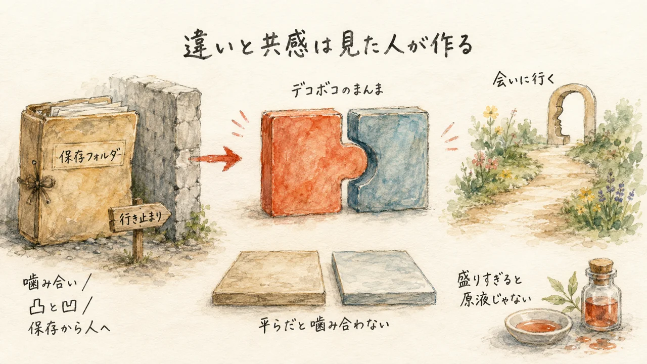 違いと共感は、見た人が勝手に作る