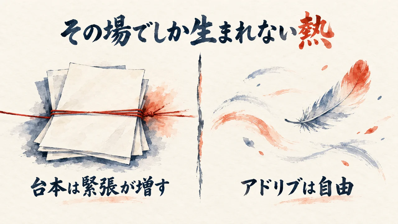 その場でしか生まれない熱の図解