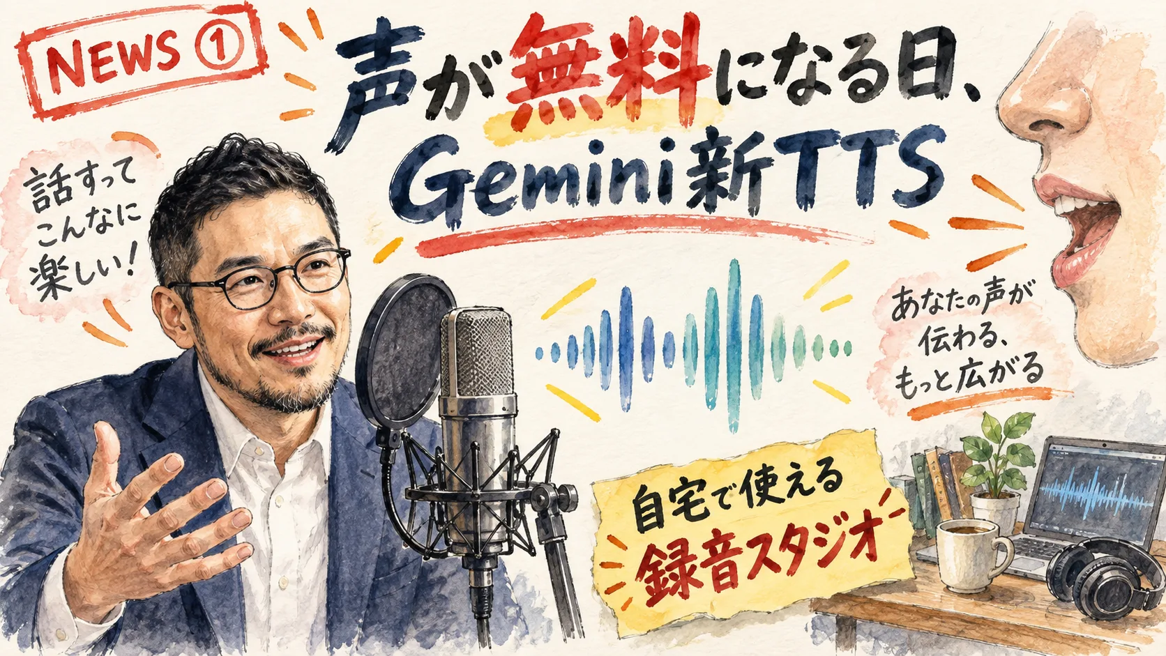 Gemini 3.8 Flash TTSのグラレコ解説