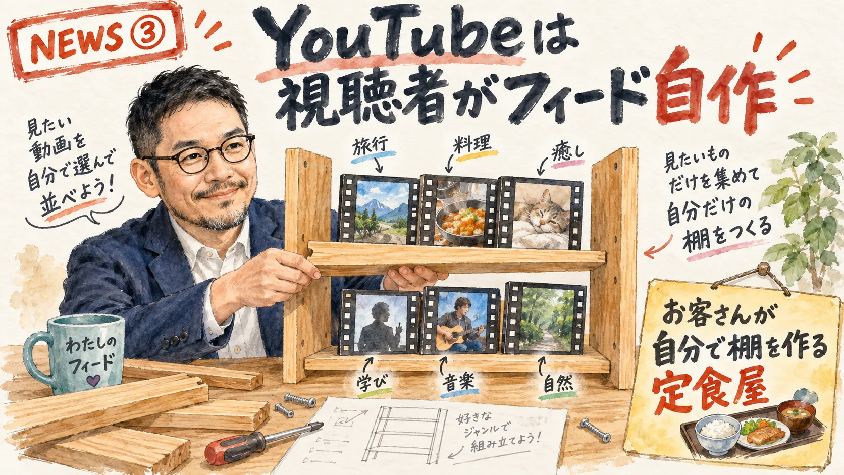 YouTube Custom Feedsのグラレコ解説