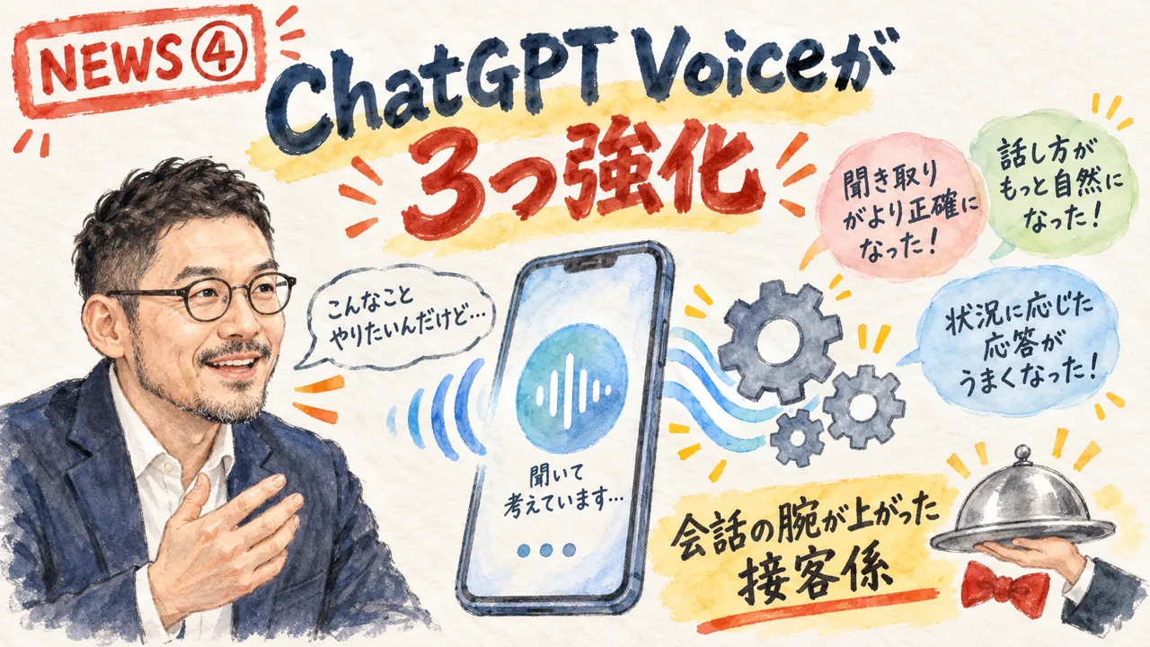 ChatGPT Voiceアップデートのグラレコ解説