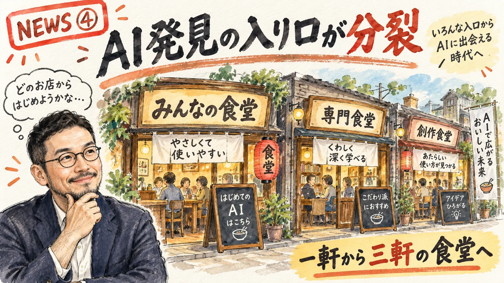 Comscore AI発見分裂のグラレコ解説