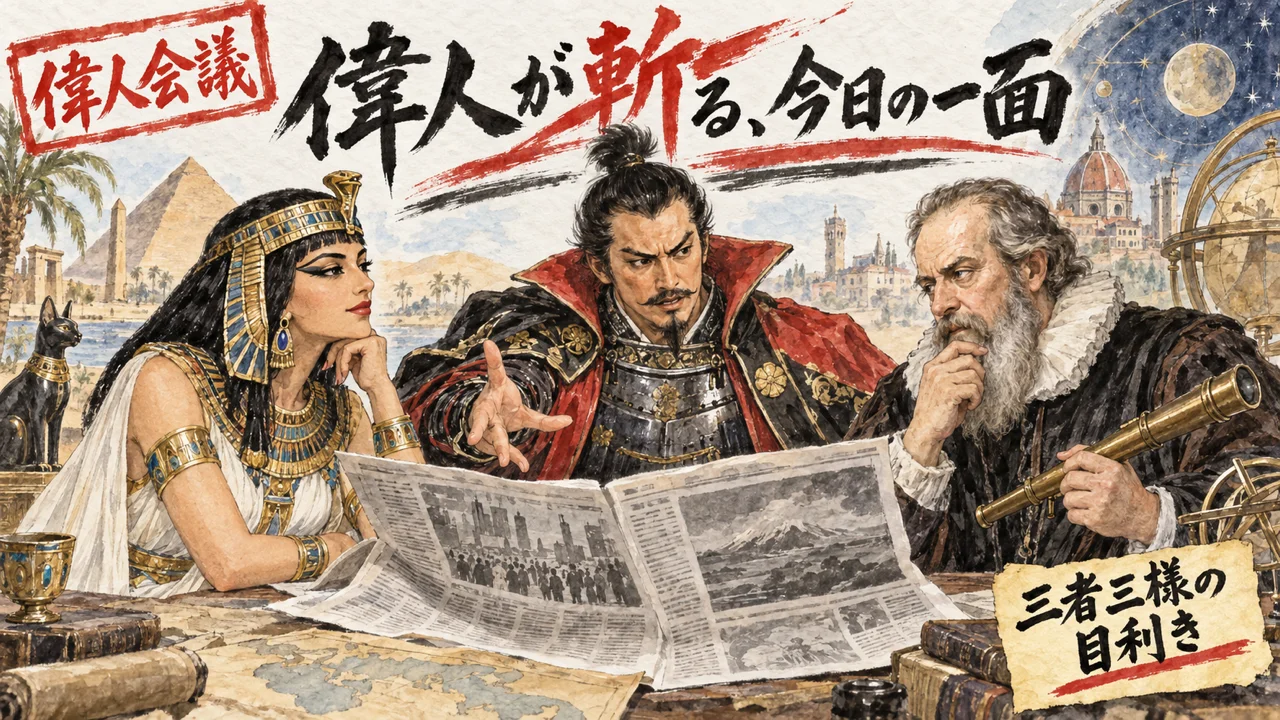 偉人が斬る今日のヘッドライン 信長 クレオパトラ ガリレオ