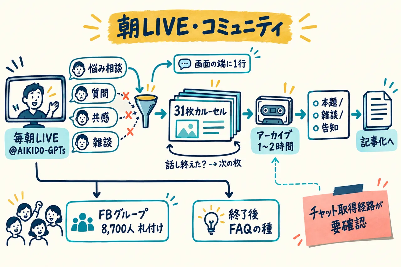 特集資料より：朝LIVE・コミュニティ側の置き方