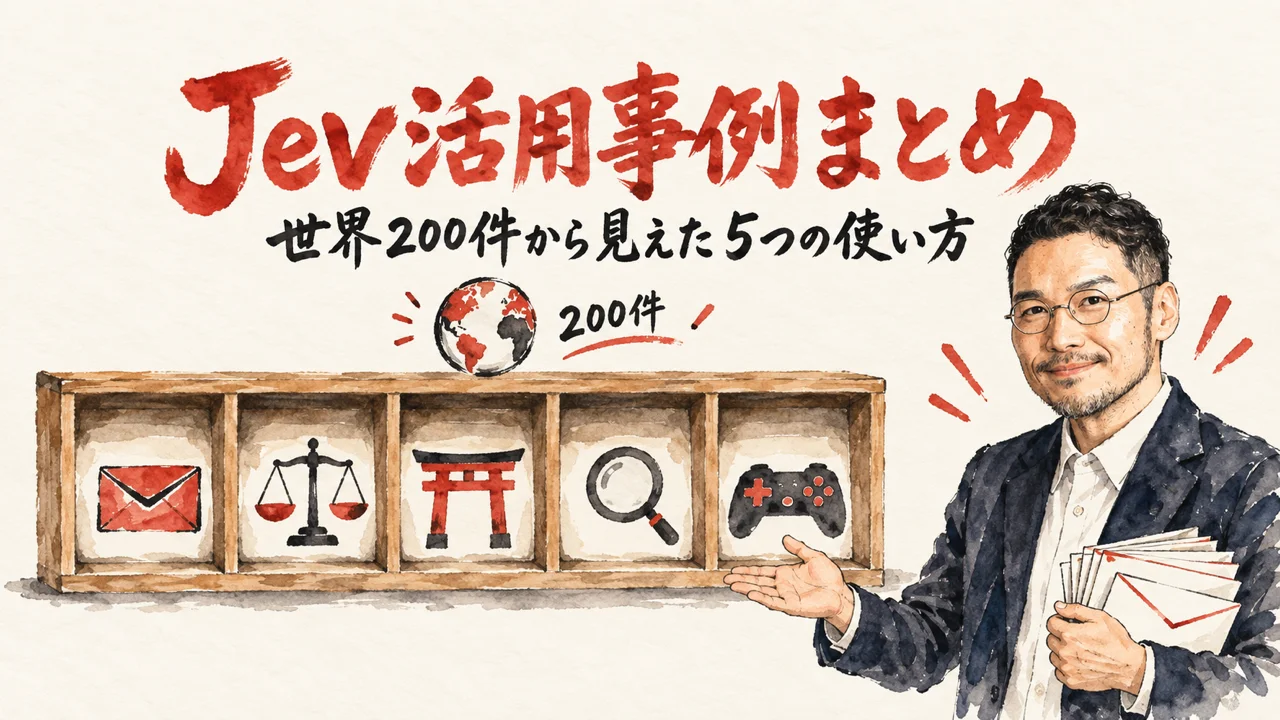 文章を書かないAI Jevの5つの活用型と世界の事例