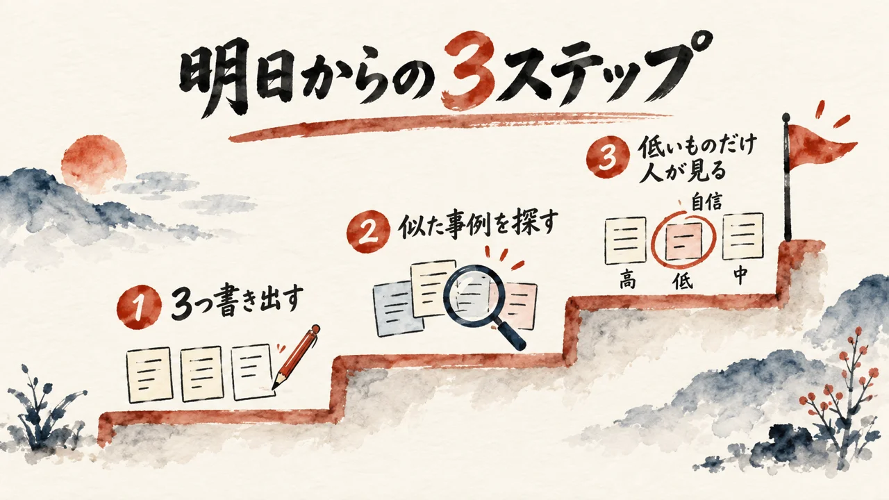 明日からの3ステップの図解