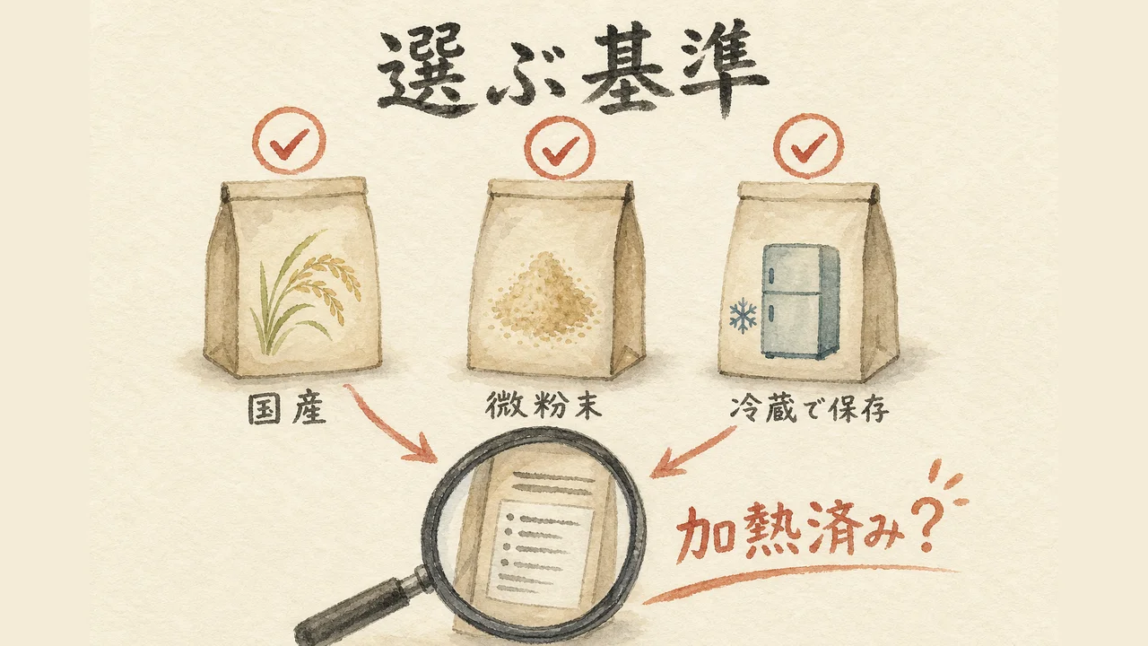 食べる米ぬかを選ぶ基準
