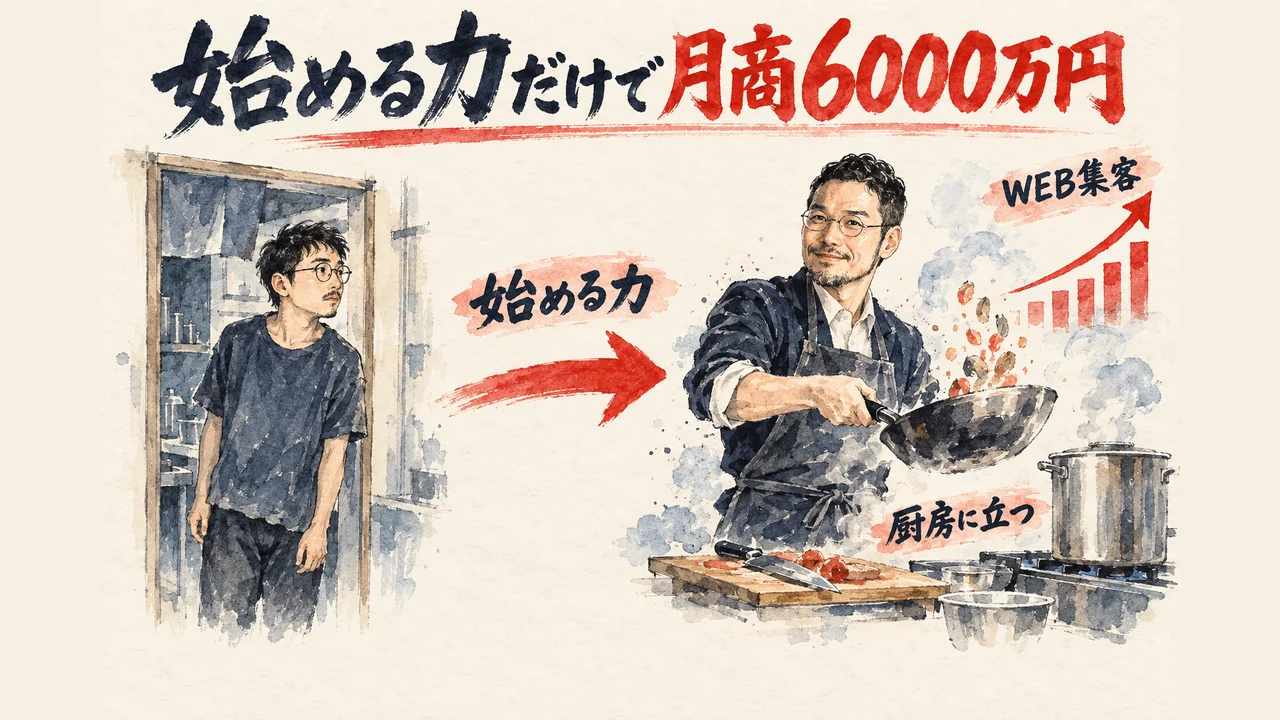 始める力だけで月商6000万円 中卒引きこもりから厨房に立つまで