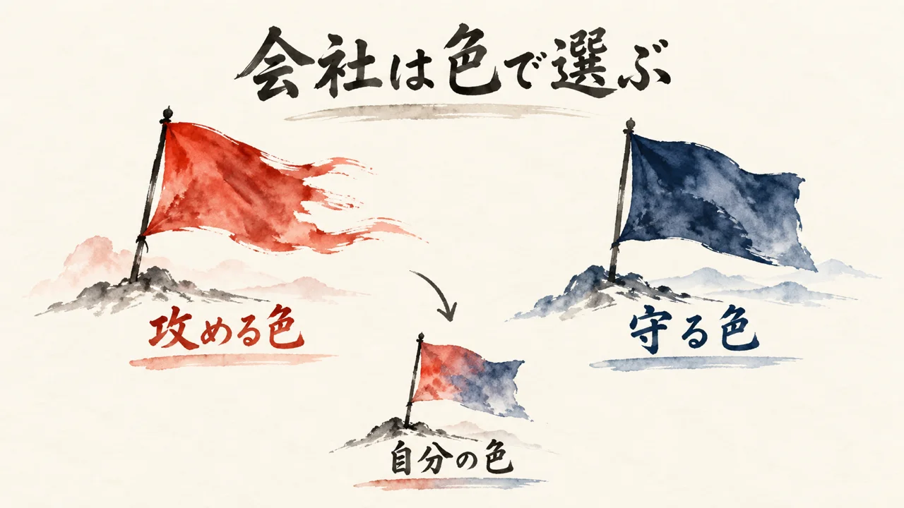会社は色で選ぶ 攻める色・守る色・自分の色