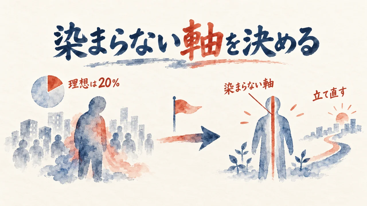 染まらない軸を決める 理想は20%・立て直す