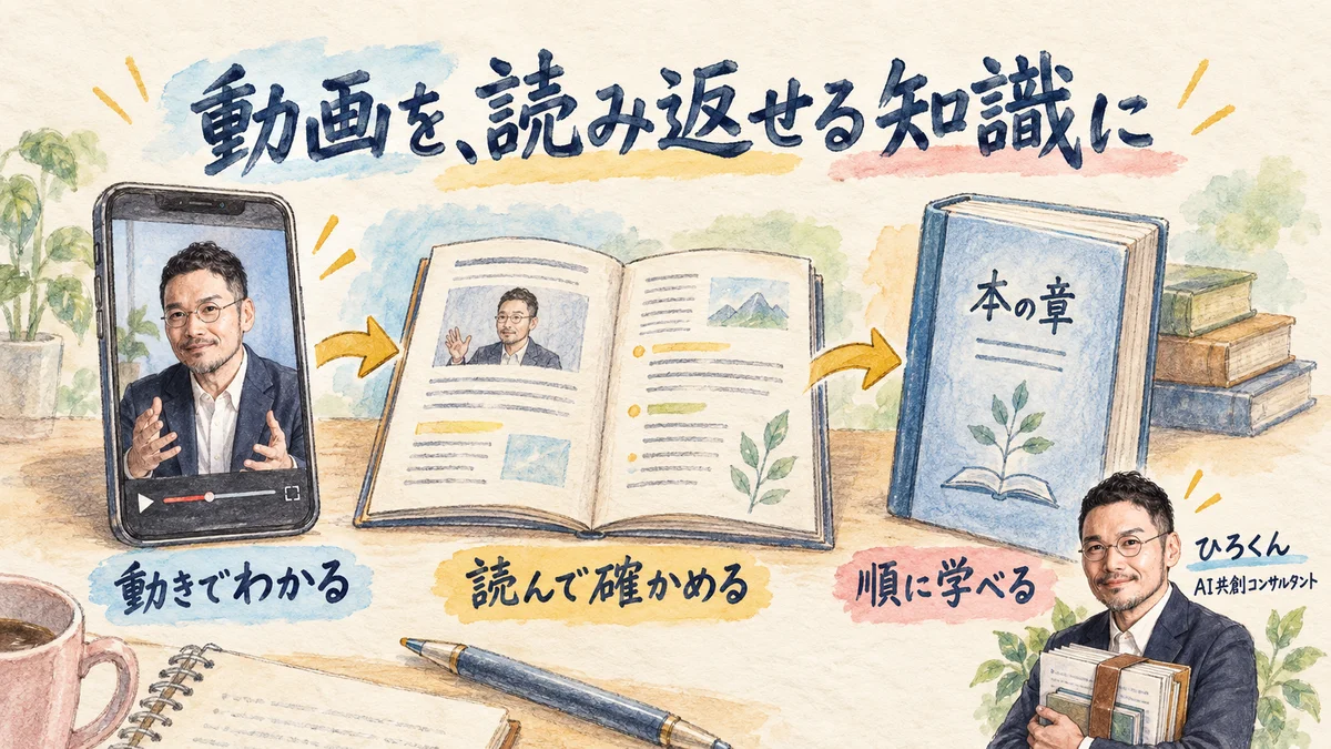 図解動画をブログやKindleへ編集し、読者が使える説明として残していく構想