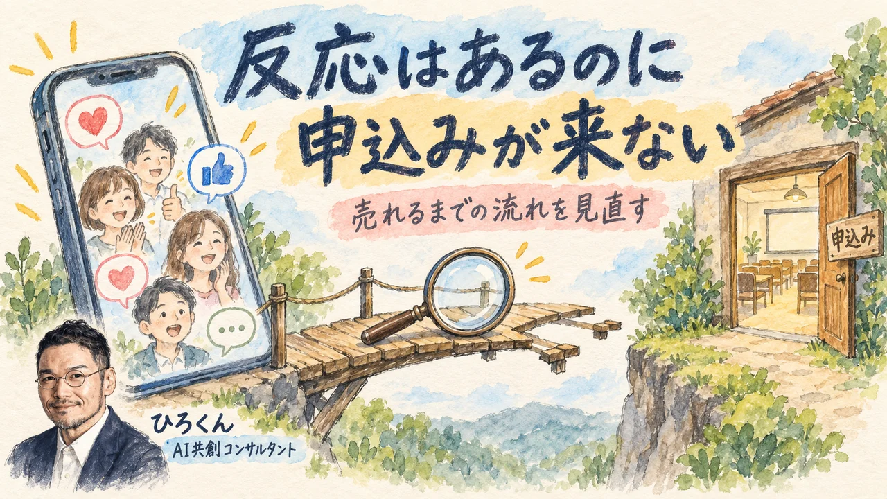 SNS投稿の反応から申込みにつなげるための流れを見直す記事のアイキャッチ