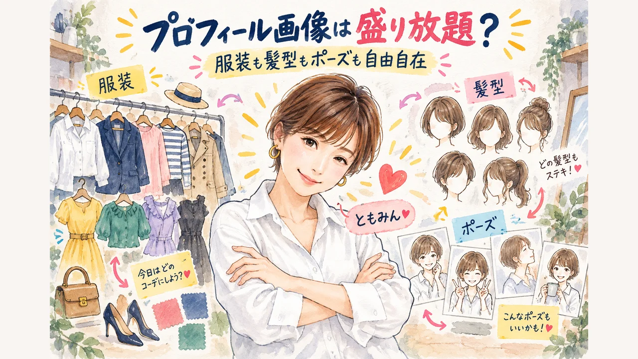 プロフィール画像は盛り放題？服装も髪型もポージングも自由自在 グラレコ