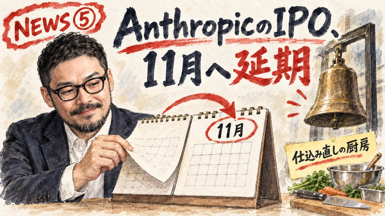 AnthropicのIPO延期を告げるカレンダーのイメージ