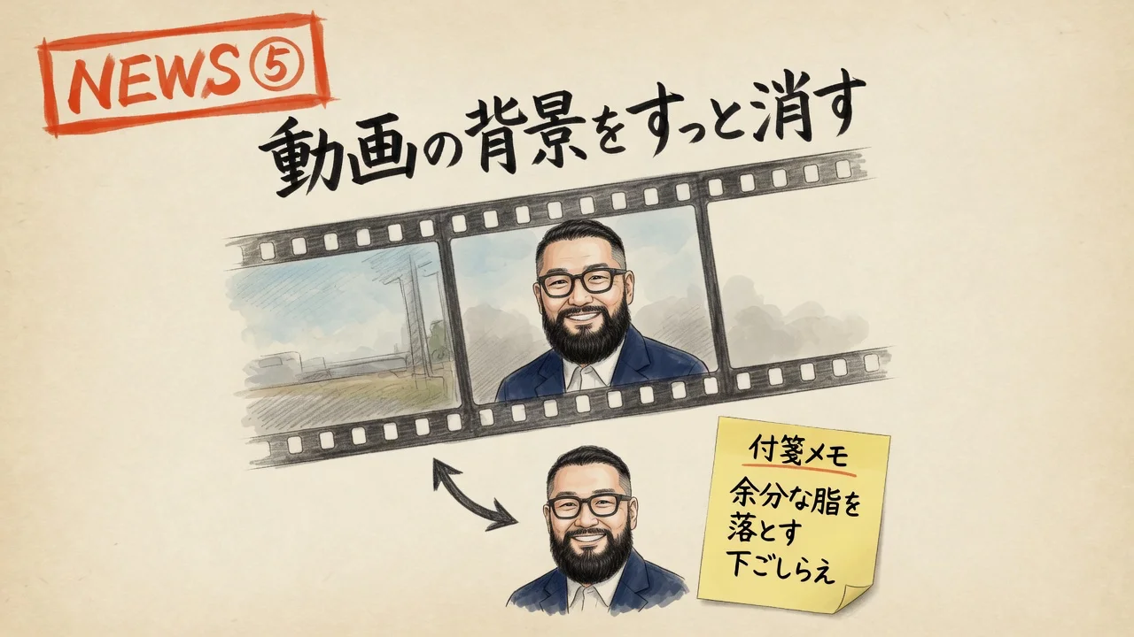 Adobe Firefly動画背景除去のイメージ
