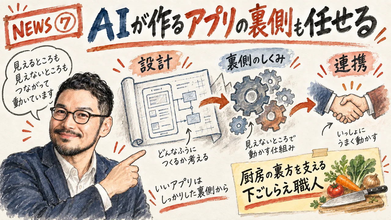 LovableがSutroを買収しアプリの裏側を任せられるようになるイメージ