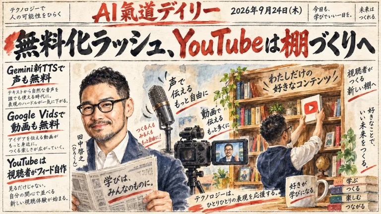 AI氣道デイリー 2026年9月24日号 新聞風アイキャッチ