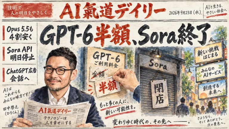 AIニュース2026年9月23日号 新聞風アイキャッチ