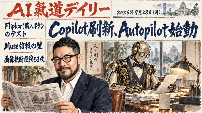 Microsoftが「Copilot」を3構成に刷新、常駐エージェントAutopilotが始動【最新AIニュース解説】2026年9月28日号