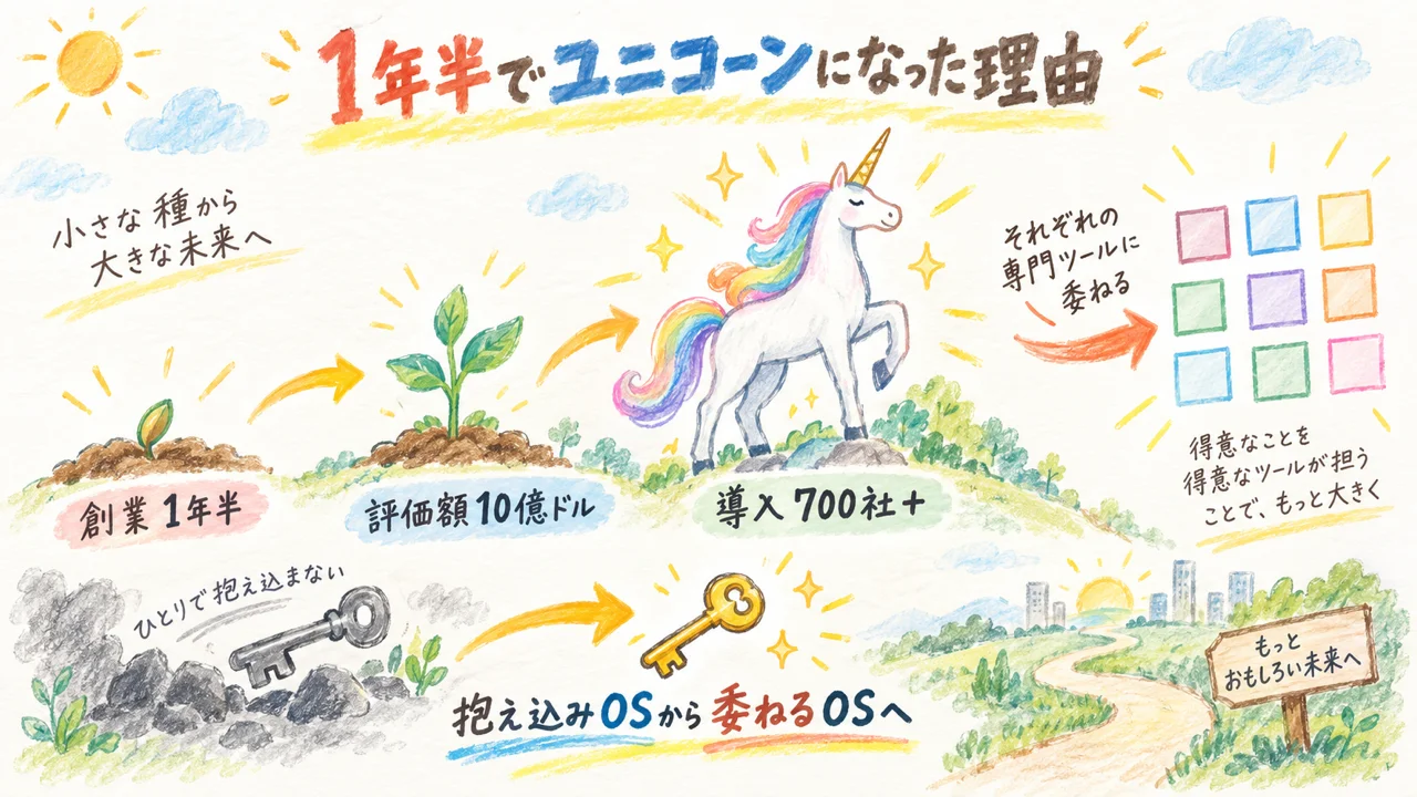 Profoundが1年半でユニコーンになった理由の図解
