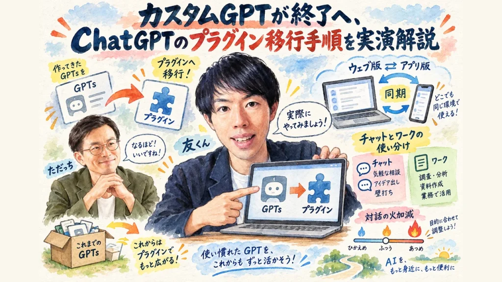 カスタムGPTが終了へ、ChatGPTのプラグイン移行手順を実演解説