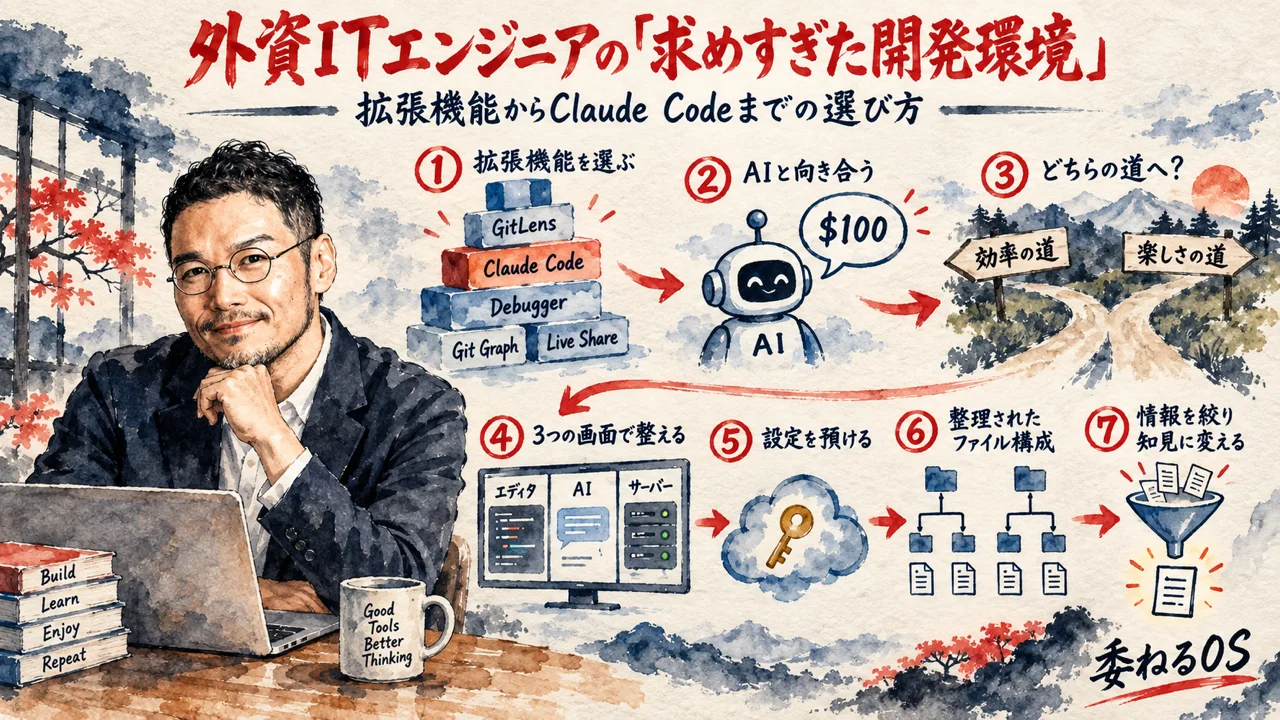 外資ITエンジニアの開発環境とClaude Codeの使い方の図解