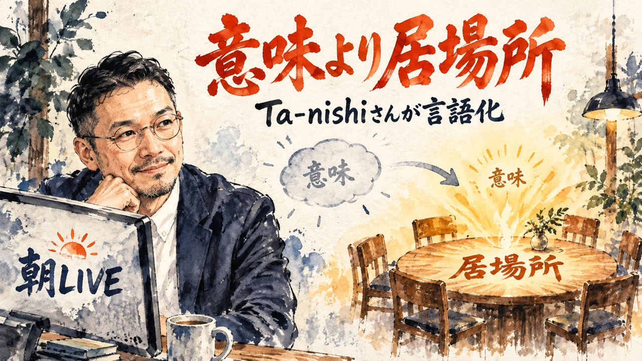 「意味より居場所」を言語化したTa-nishiさんの記事とGPTs研究会