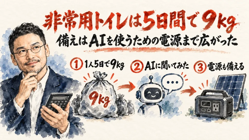 非常用トイレ5日間生活 overview