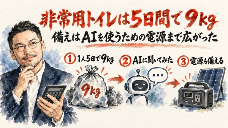 非常用トイレ5日間生活 overview