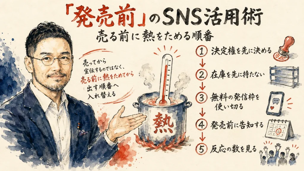 発売前のSNS活用術──記事全体図（ひろくん解説）
