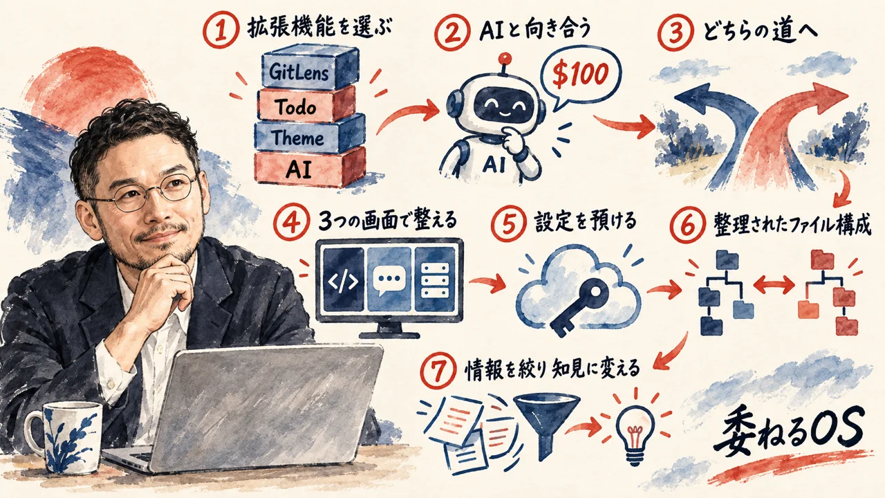 外資ITエンジニアの求めすぎた開発環境——7つの工夫を委ねるOSへつなぐ全体図解