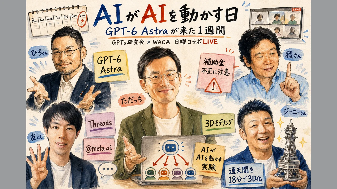 GPT-6 Astra到来からAIがAIを動かす話まで、9月6日朝LIVEの1週間をまとめた図解