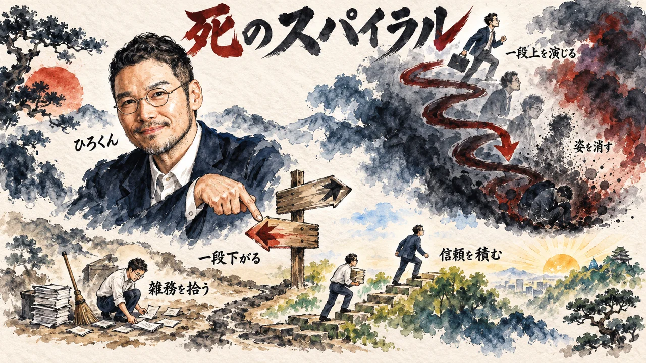 大きい仕事を任された時のエンジニアの死のスパイラル図解