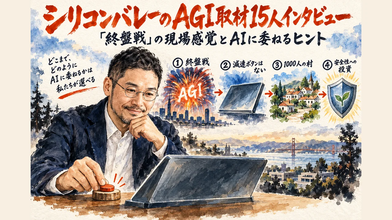 シリコンバレー15人取材で見えたAGI終盤戦とAI委任のヒント